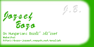 jozsef bozo business card